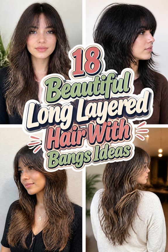 layered hair with bangs