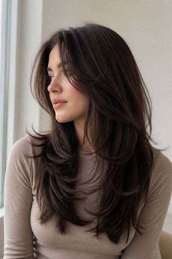 layered style for long hair