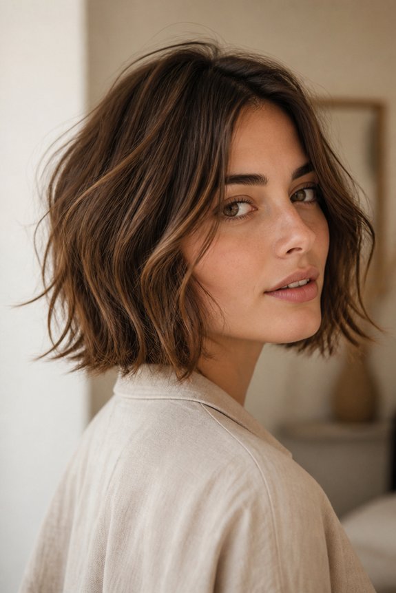 layered textured french bob