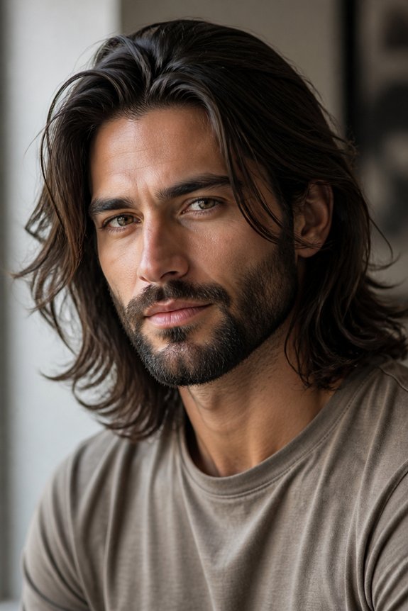long hair groomed beard