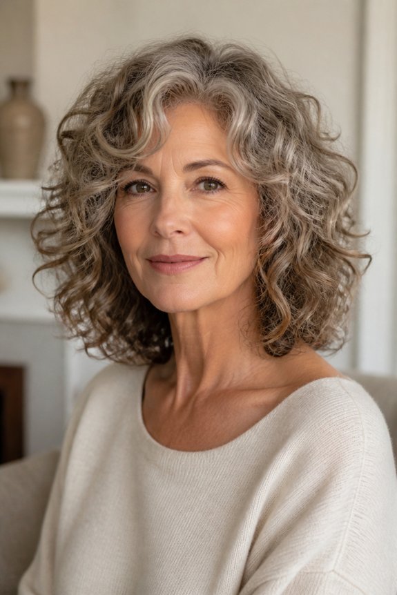 long layered curly hairstyle