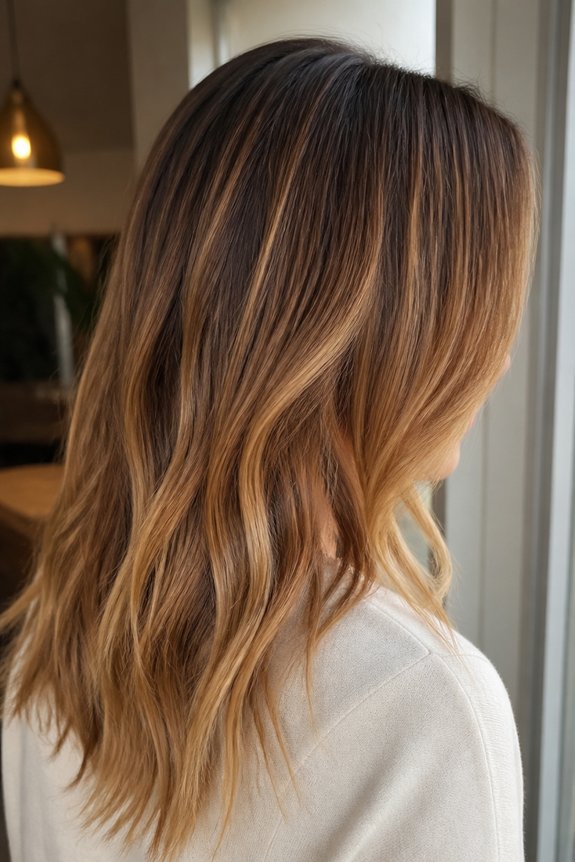 low maintenance caramel highlights