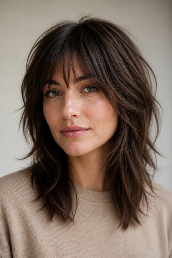 messy classic shag haircut