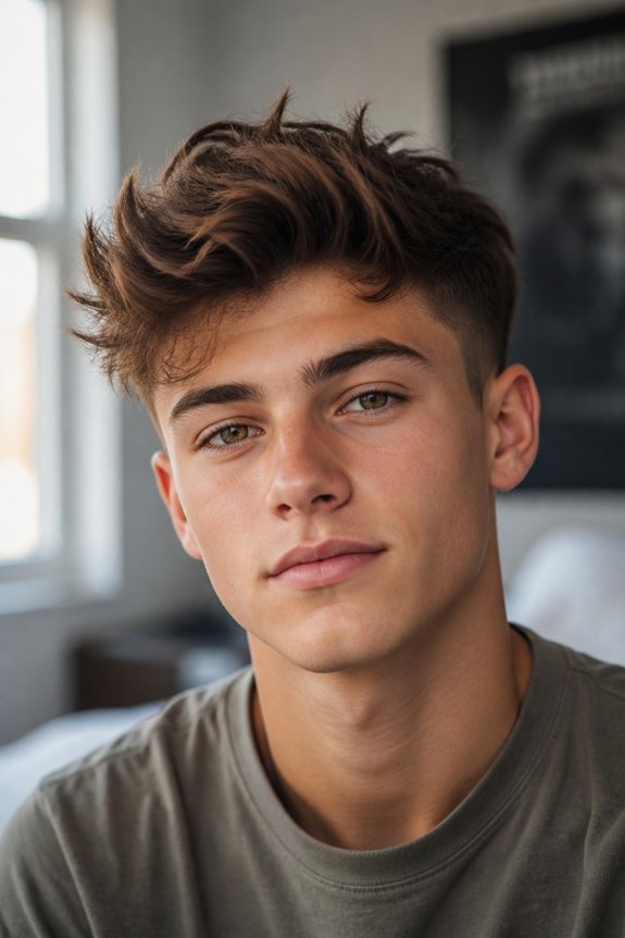 messy quiff effortless style