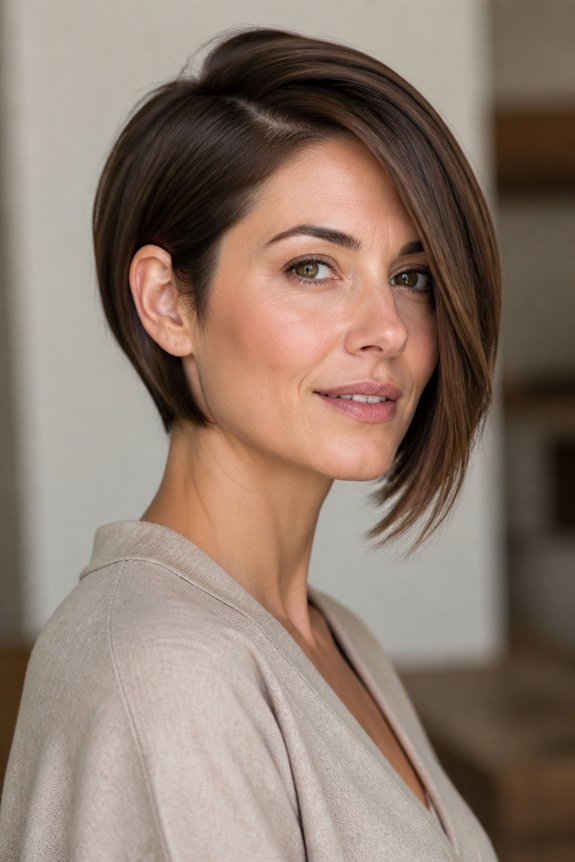modern asymmetric bob haircut