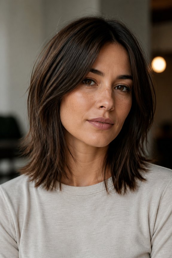 modern blunt shag cut