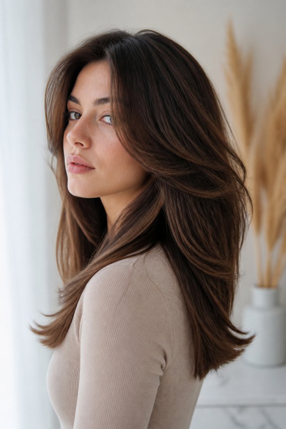 modern butterfly layers hairstyle