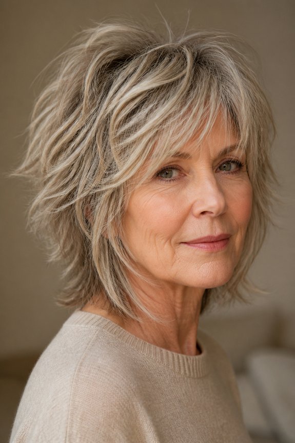 modern layered shag haircut