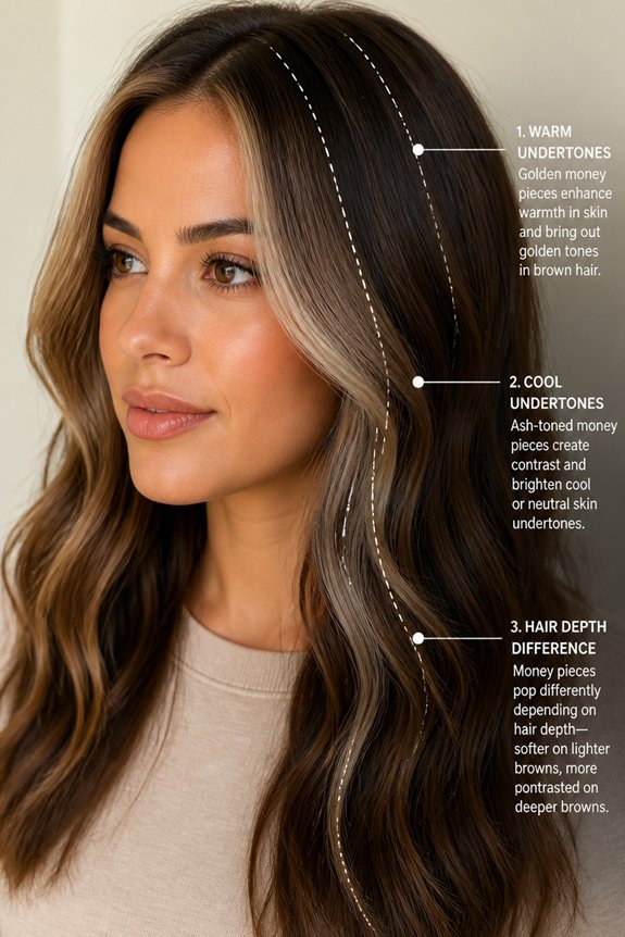 money piece hair selection