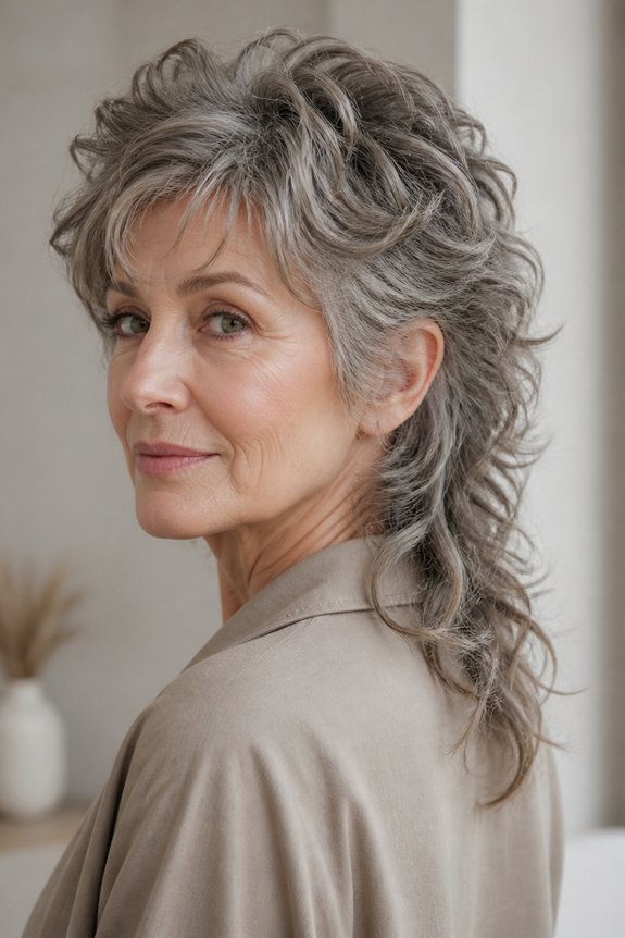 playful wavy mullet hairstyle