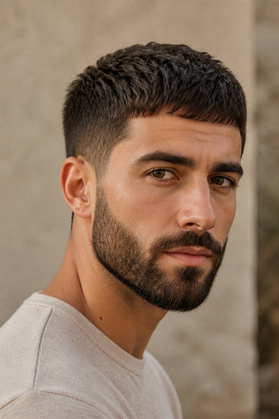 polished beard and crop