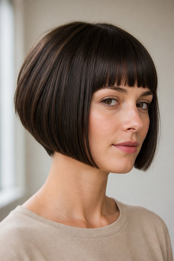 polished blunt bob haircut