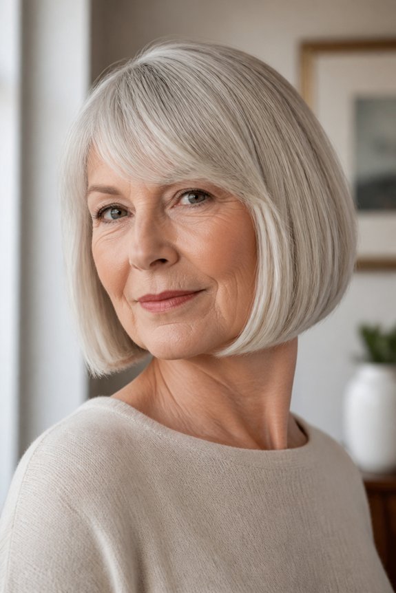 polished blunt bob hairstyle