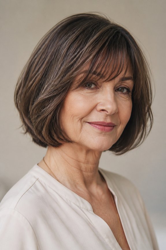 polished chin length bob hairstyle