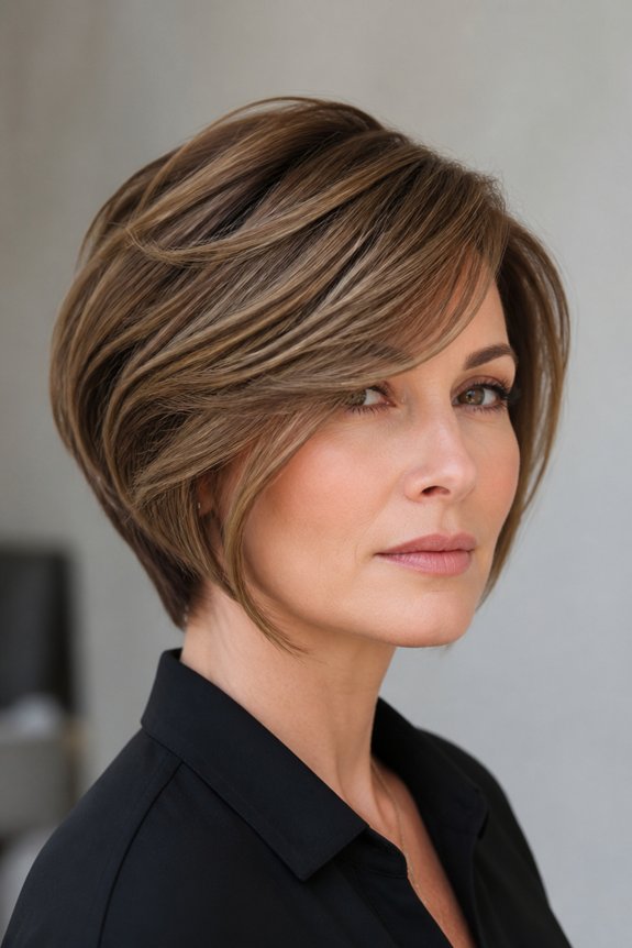 polished dramatic bob hairstyle