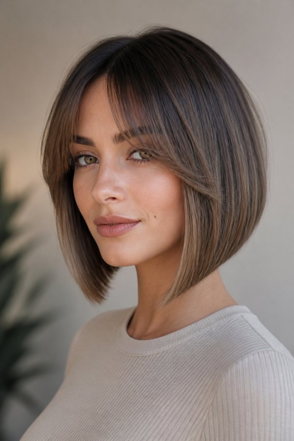 polished inverted bob hairstyle