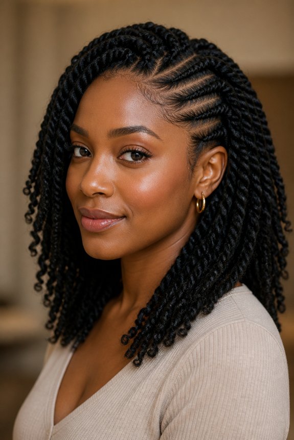 polished loose twist hairstyle
