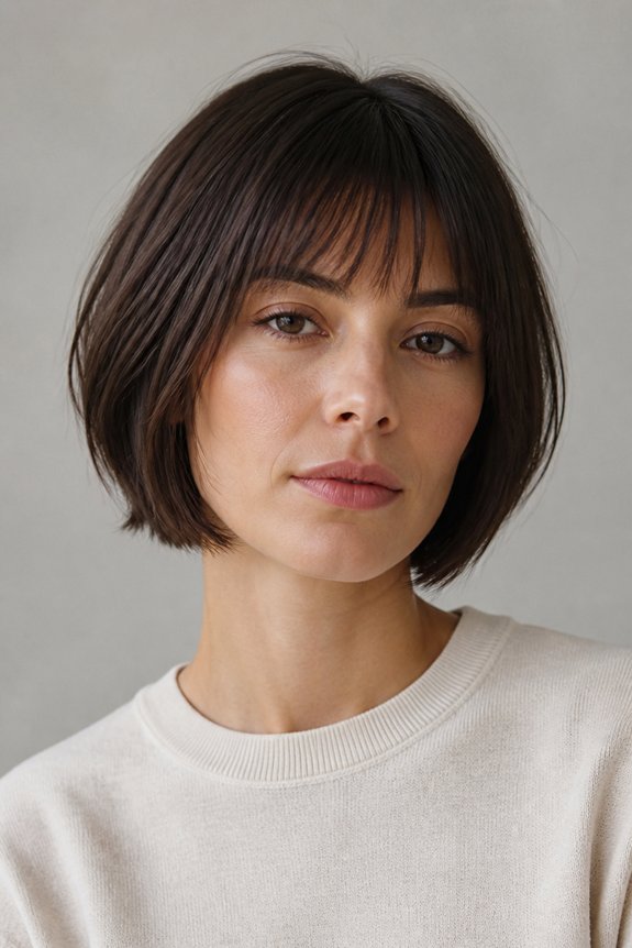 polished minimalist layered bob