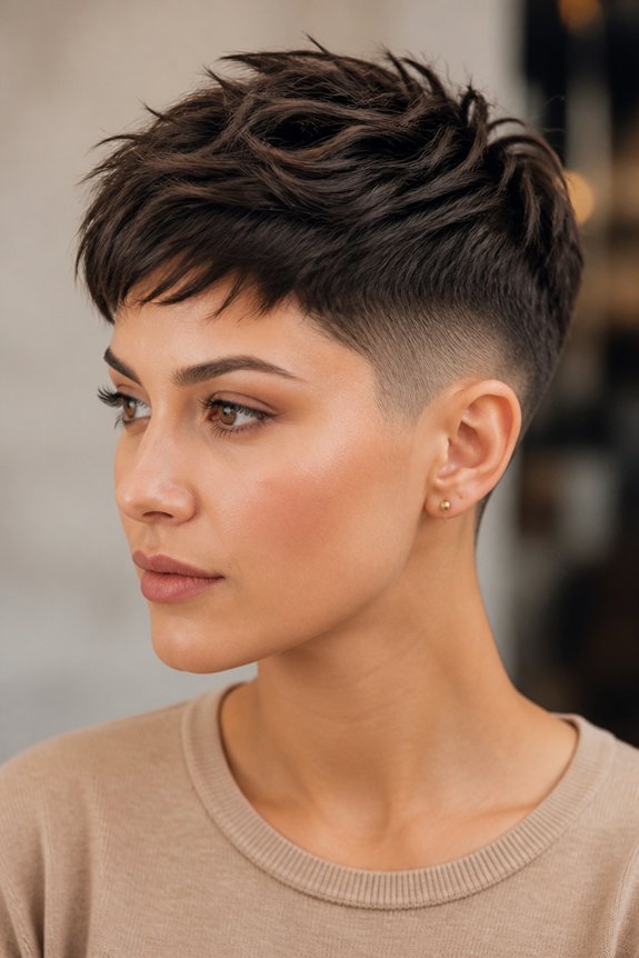 polished modern fade pixie