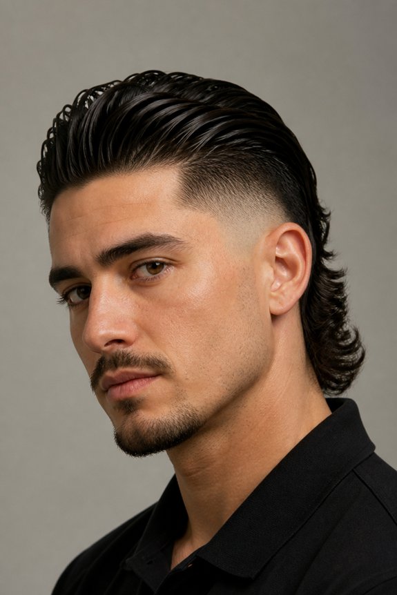 polished mullet with fade