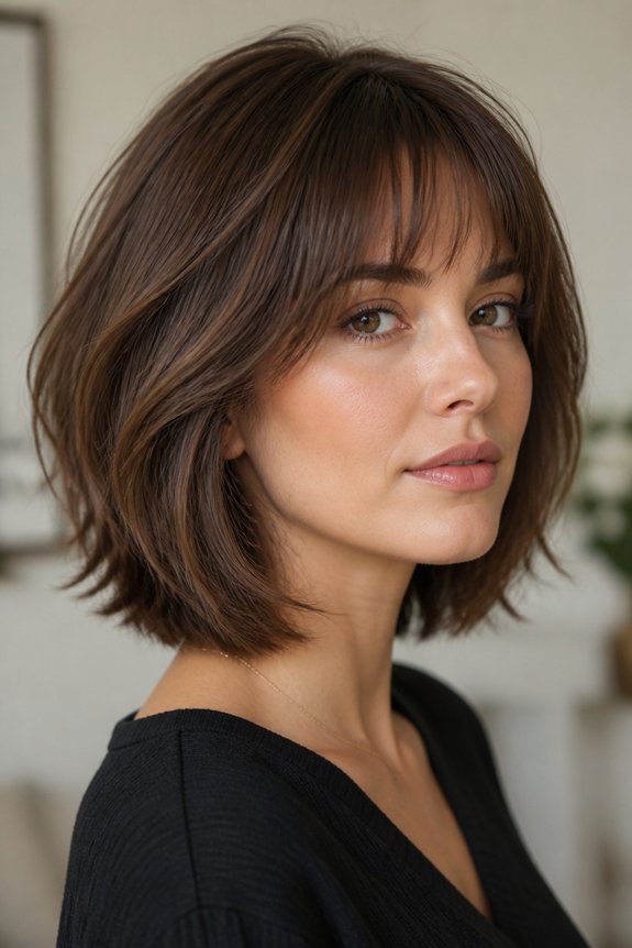polished rounded bob hairstyle