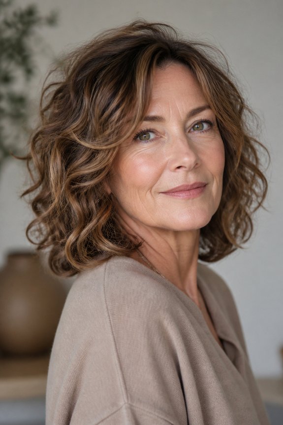 polished shoulder length curls