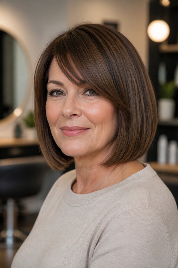 polished sleek bob hairstyle
