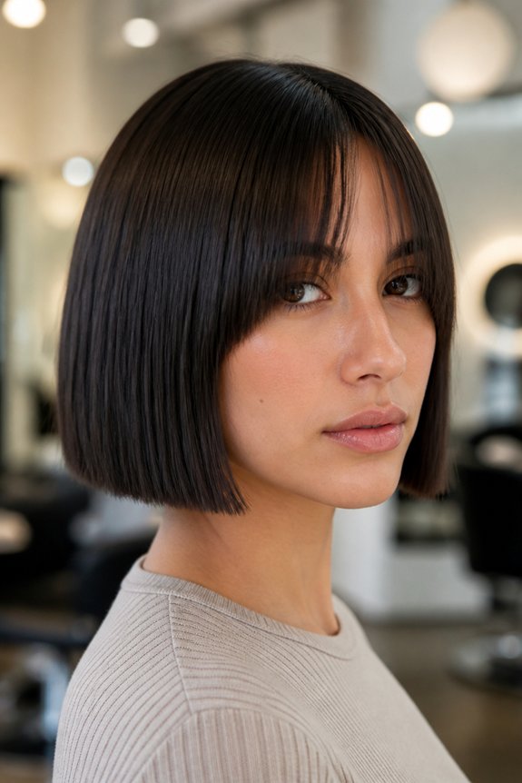 polished sleek bob hairstyle