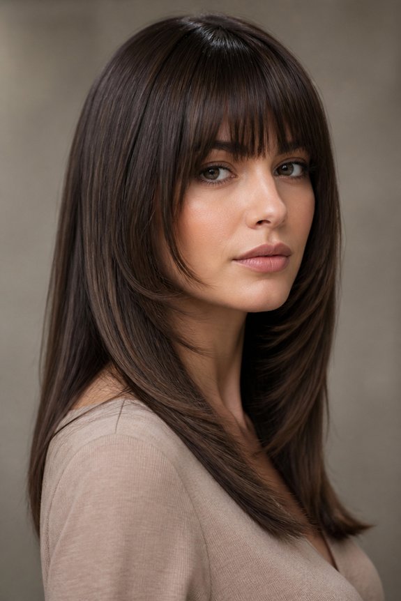 polished sleek layers hairstyle