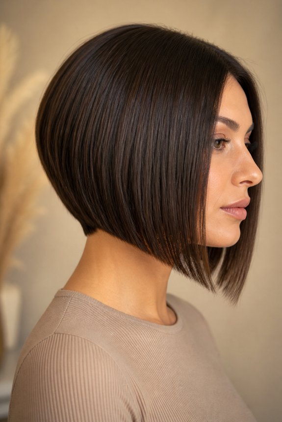 polished sleek stacked bob