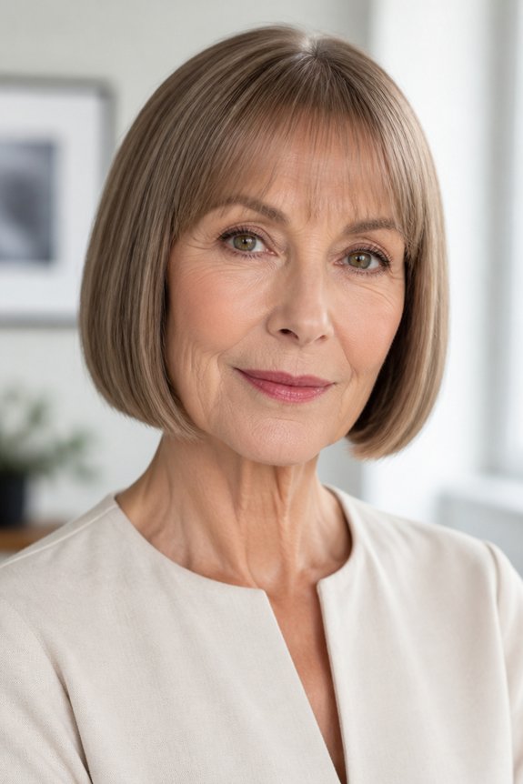 polished sleek straight bob