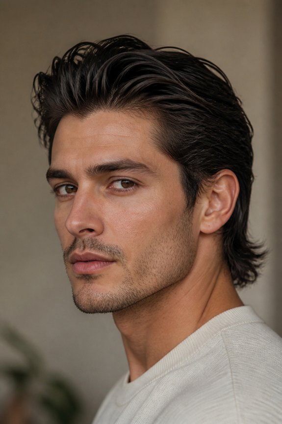 polished slicked back wolf cut