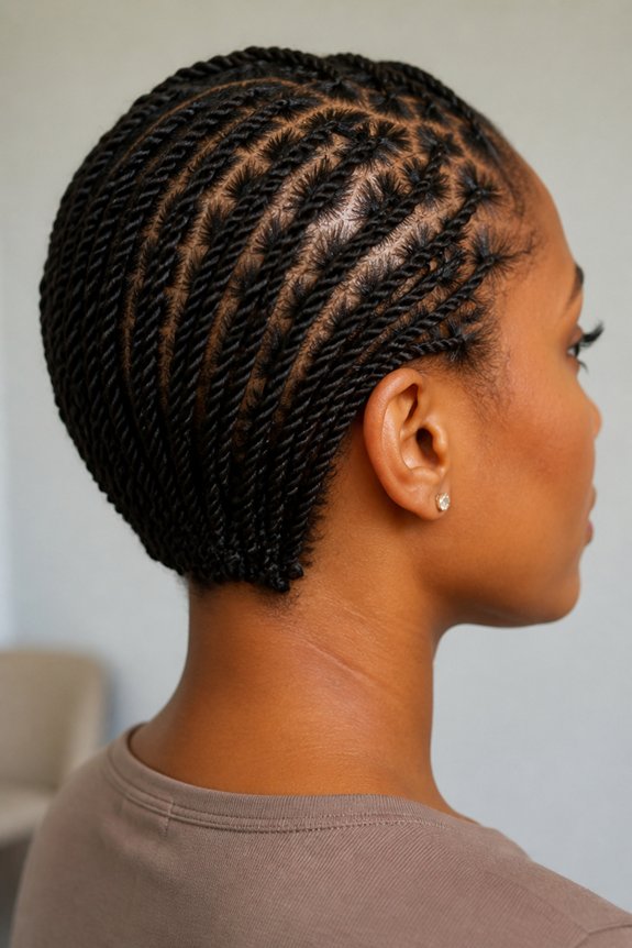 polished thin twist hairstyles