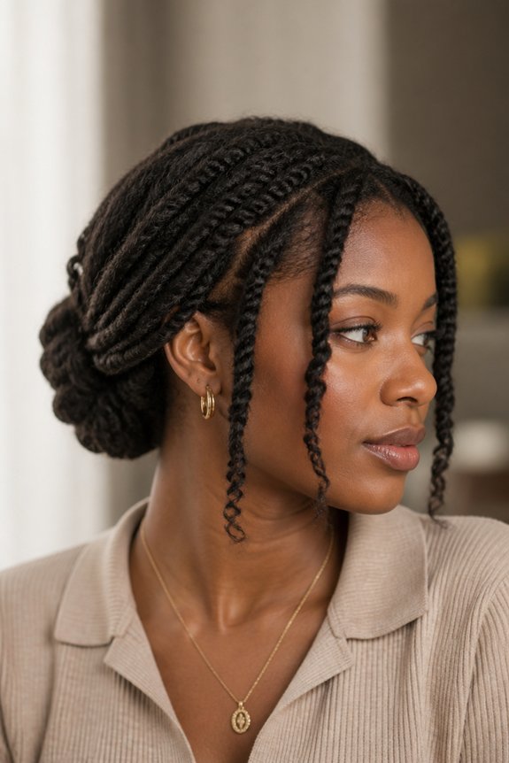 polished twisted bun style