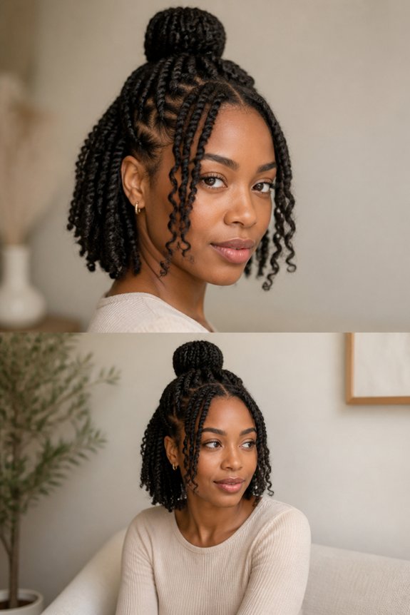 polished twisted top knot