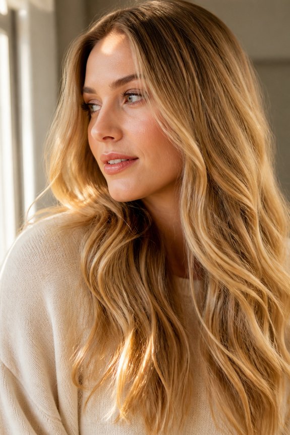 radiant golden blonde hair
