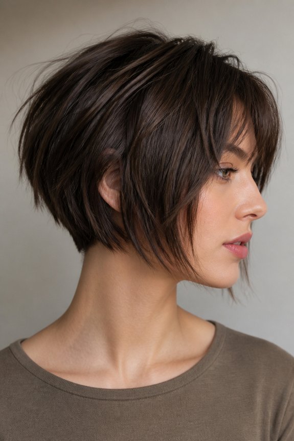 razor cut inverted bob hairstyle