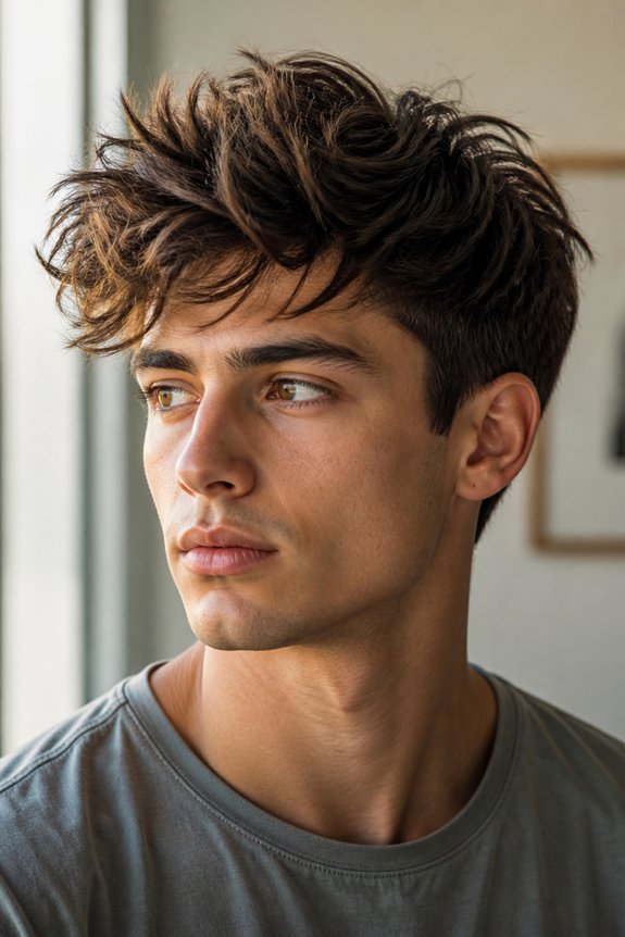 relaxed stylish textured quiff