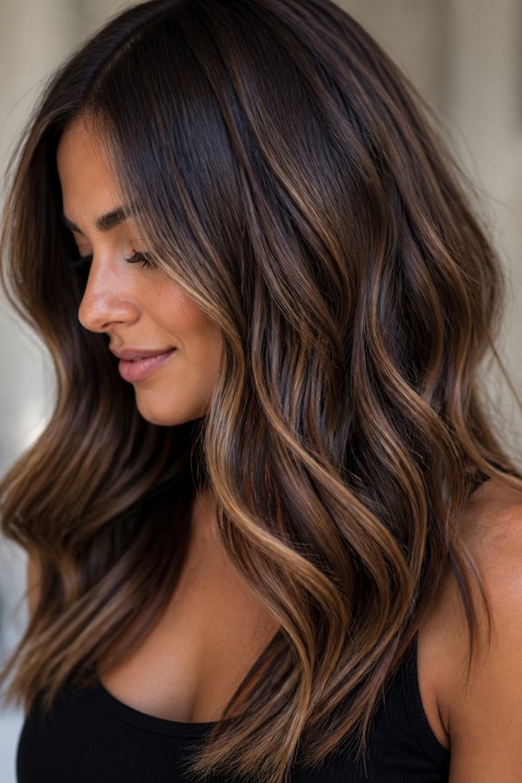 rich caramel chocolate highlights