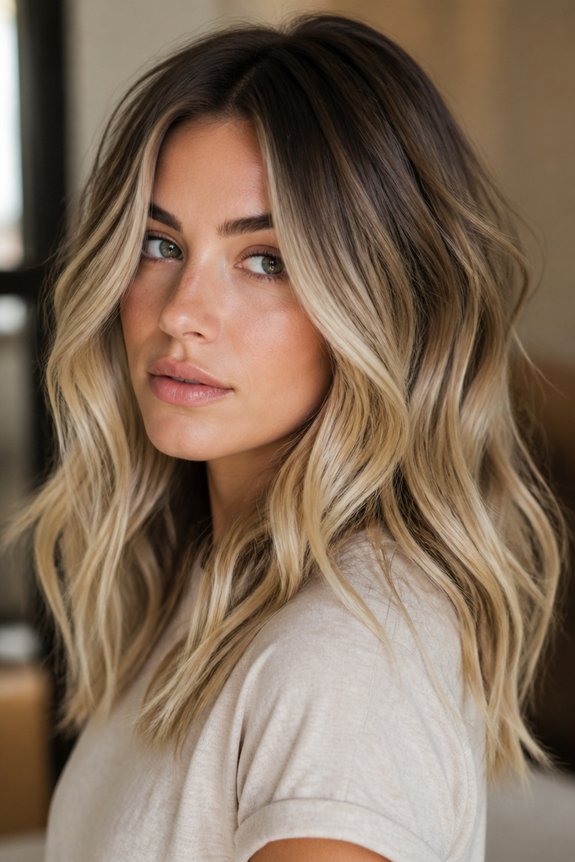 rooted blonde with dimension