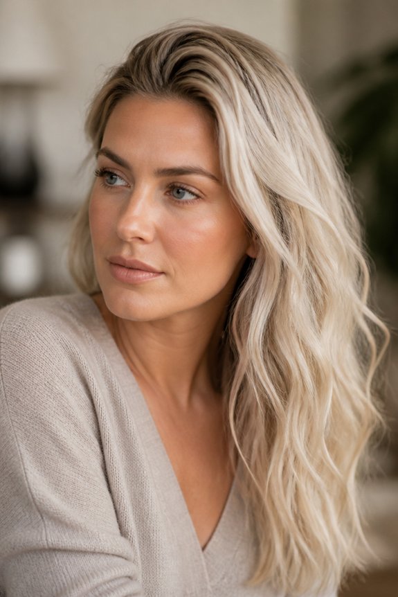rooted platinum blonde technique