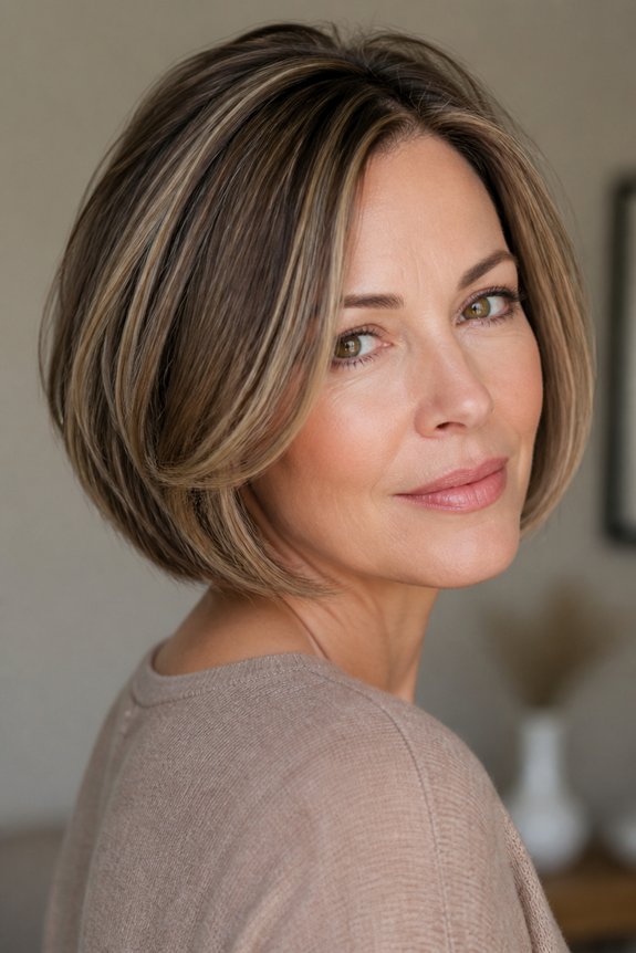 rounded bob enhances facial softness