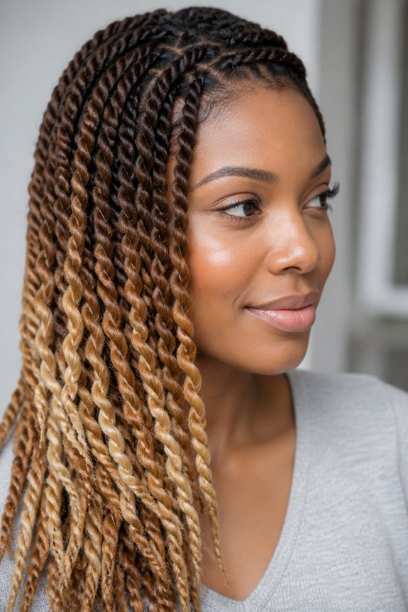 seamless ombr twist technique