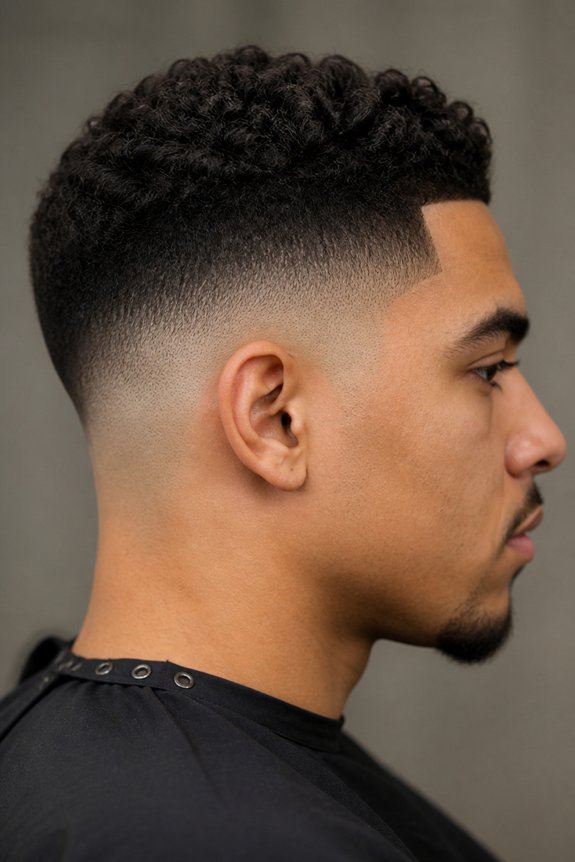 sharp fade textured top