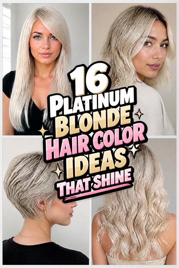 shiny platinum blonde hairstyles