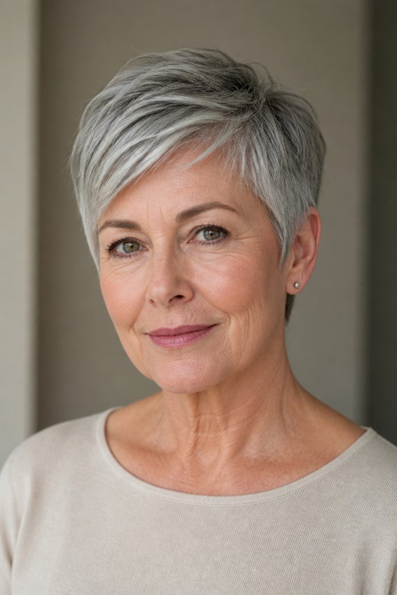 side swept pixie tips