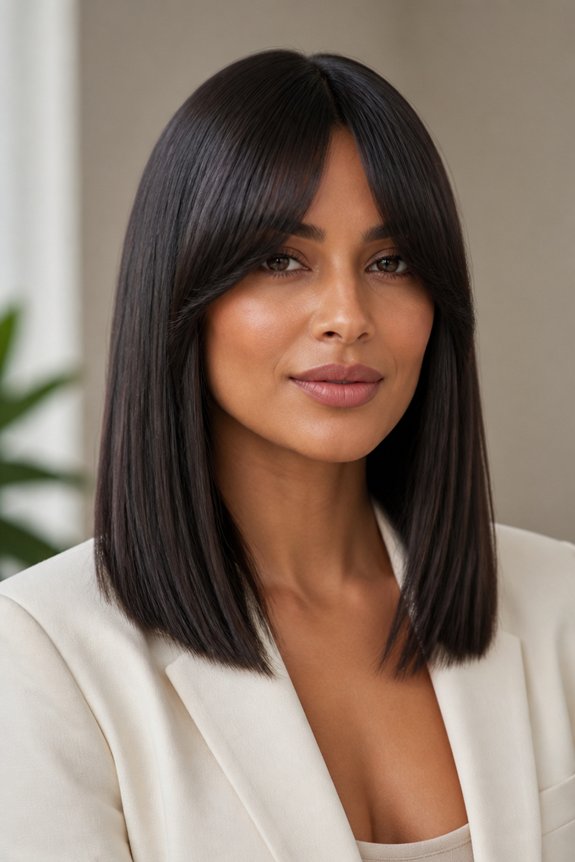 sleek blunt bob style