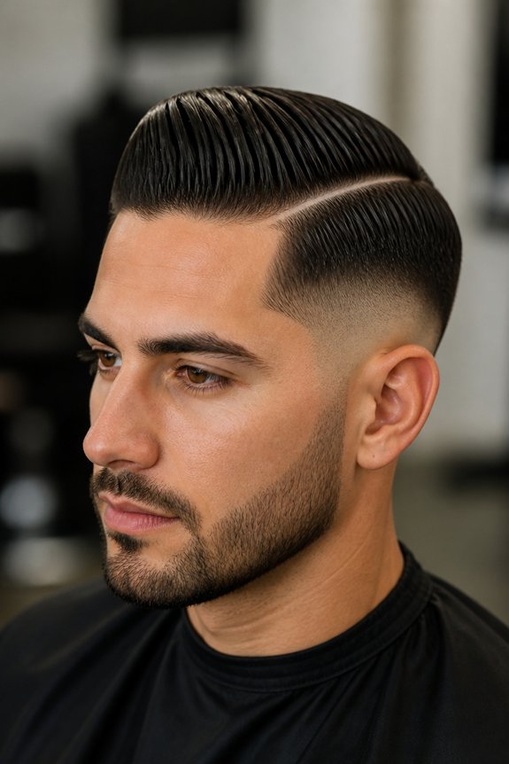 sleek defined low fade hairstyle