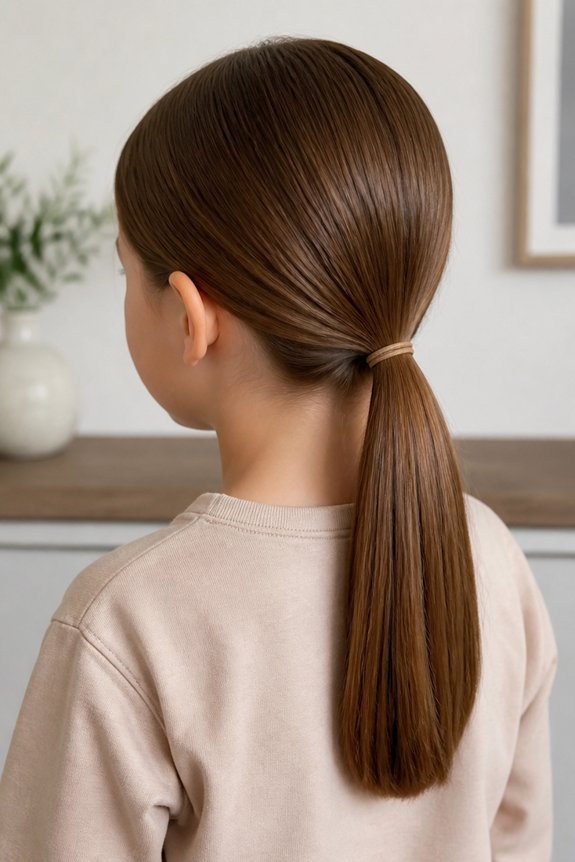 sleek low ponytail elegance