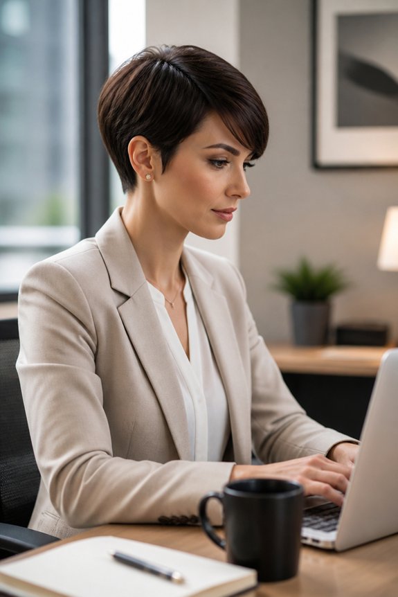 sleek pixie bob hairstyle